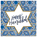 Amscan Hanukkah Festival Of Lights 2-Ply Lunch Napkins, 6-1/2" x 6-1/2", Blue, Pack Of 108 Napkins