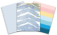 TUL® Discbound Reversible Notebook Covers, Letter Size, Denim Chevron/Bright Stripe, Pack of 2 Covers 1 thumbnail image