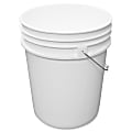 Impact 5-gallon Utility Pail - 5 gal - Handle, Comfortable, Acid Resistant, Alkali Resistant, Chemical Resistant, Durable - 14.5" x 12.1" - Steel, Polyethylene - White - 1 Each