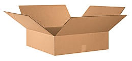 Partners Brand Flat Corrugated Boxes, 24" x 24" x 7", Kraft, Pack Of 10