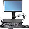 Ergotron StyleView Combo Arm with Worksurface & Pan - polished aluminum - screen size: up to 24" - wall-mountable 1 thumbnail image