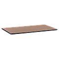 Lorell® Classroom Rectangular Activity Table Top, 60"W x 30"D, Medium Oak/Black