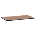 Lorell® Classroom Rectangular Activity Table Top, 60"W x 30"D, Medium Oak/Black 1 thumbnail image