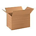 Partners Brand Multi-Depth Corrugated Cartons, 11" x 17 1/4" x 11 1/2", Kraft, Pack Of 25