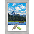 Amanti Art Wood Picture Frame, 31" x 43", Matted For 24" x 36", Romano Silver