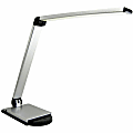 Lorell® LED USB Smart Device Station Task Light, Dimmable, Silver