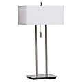 Kenroy Emilio Table Lamp, 29"H, Chrome/White