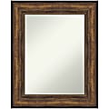 Amanti Art Non-Beveled Rectangle Framed Bathroom Wall Mirror, 31-1/2” x 25-1/2”, Ballroom Bronze