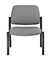 Boss Office Products Antimicrobial Vinyl Mid-Back Armless Guest Chair, Gray 1 thumbnail image