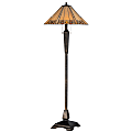 Kenroy 59" Willow Floor Lamp, Bronze/Honey/Amber