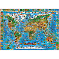 Dino's Illustrated Map Of Animals Of The World, 54" x 38"