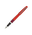 Pilot® MR Retro Fountain Pen, Fine Point, Wave Red Barrel, Black Ink