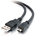 C2G 3.3ft (1m) USB 2.0 A to Mini-B Cable - USB A to B - Black - Type A Male - Mini Type B Male USB - 3.28ft - Black 1 thumbnail image