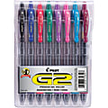 Pilot G2 Retractable Gel Pen, Bold Point, 1.0 mm, Assorted Barrels, Assorted Ink Colors, Pack Of 8