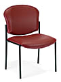 OFM Manor Series Anti-Microbial Anti-Bacterial Guest Reception Chair, Wine/Black