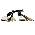 StarTech.com 6 ft 4-in-1 USB DVI KVM Switch Cable with Audio - Connect high resolution DVI video, USB, and audio all in one cable