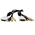 StarTech.com 4-in-1 Cable for KVMs with Dual Link DVI and USB - Audio & Microphone Cables Built-in - 6ft (2m) (DVID4N1USB6) - DVID4N1USB6 1 thumbnail image