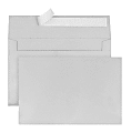 Office Depot® Brand Greeting Card Envelopes, A9, 5-3/4" x 8-3/4", Clean Seal, Silver Pearl, Box Of 25