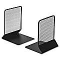 Lorell® Mesh Bookends, Black, Set Of 2