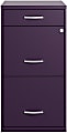 Realspace® SOHO Organizer 18"D Vertical 3-Drawer File Cabinet, Purple