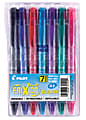 Pilot® FriXion® Ball Clicker Erasable Retractable Gel Pens, Pack of 7, Extra Fine Point, 0.5 mm, Assorted Barrels, Assorted Ink Colors 1 thumbnail image