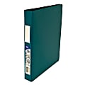 Office Depot® Brand Lite-Touch No-Gap Locking Round-Ring Opaque Binder With Stacked Pockets, 1" Rings, 42% Recycled, Green 1 thumbnail image