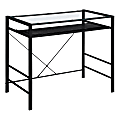 Office Star™ Zephyr 36"W Computer Desk, Clear/Black