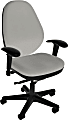 Sitmatic GoodFit Synchron High-Back Chair With Adjustable Arms, Gray Polyurethane/Black