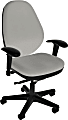 Sitmatic GoodFit Synchron High-Back Chair With Adjustable Arms, Gray Polyurethane/Black 1 thumbnail image
