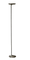 Adesso® Kepler LED Torchiere Floor Lamp, 70 1/2"H, Brushed Steel Shade/Brushed Steel Base