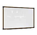 Ghent Prest Magnetic Dry-Erase Whiteboard, Porcelain, 50-1/4” x 98-1/4”, White, Driftwood Frame