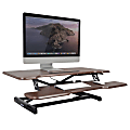 Mount-It! 38"W Standing Desk Converter With Adjustable Height, Brown