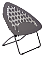 Brenton Studio® Triangle Bungee High-Back Folding Chair, Gray/Gunmetal Gray