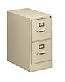 HON® 510 25"D Vertical 2-Drawer File Cabinet, Metal, Putty