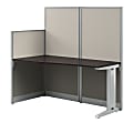 Bush Business Furniture Office In An Hour Straight Workstation, Mocha Cherry Finish, Standard Delivery