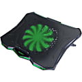 Enhance Cryogen 5 Laptop Cooling Pad (Green) - Upto 17" Screen Size Notebook Support - 1 Fan(s) - 800 rpm - 471.3 gal/min - Metal Mesh