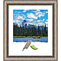 Amanti Art Rectangular Picture Frame, 24” x 28" With Mat, Lyla Ornate Silver 1 thumbnail image
