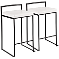 LumiSource Fuji Stacker Counter Stools, White Seat/Black Frame, Set of 2 Stools, B26FUJIBKW2 1 thumbnail image