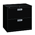 HON® Brigade® 600 30"W x 18"D Lateral 2-Drawer File Cabinet, Black