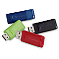 Verbatim® Store 'n' Go™ USB 2.0 Flash Drive, 16GB, Assorted Colors, Pack Of 4