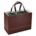 Office Depot® Brand Faux Leather File Basket, Dark Brown