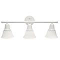 Lalia Home Essentix 3-Light Wall Mounted Vanity Light Fixture, 26-1/2”W, Alabaster White/White