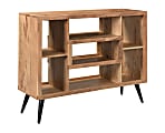 Coast to Coast Bellamy 36"H Acacia Wood Bookcase, Natural/Black