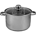 PURELIFE 8 Qt Covered Stock Pot with Glass Lid - 8 quart Stockpot, Lid - Tempered Glass Lid, Stainless Steel, Aluminum - Dishwasher Safe - 4 Piece(s) Case 1 thumbnail image