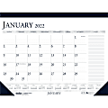 House of Doolittle Blue/Gray Print Monthly Desk Pad - Julian Dates - Monthly - 12 Month - January 2022 till December 2022 - 1 Month Single Page Layout - 22" x 17" Sheet Size - 2.37" x 1.87" Block - Desk Pad - Blue - Paper - 1 Each 1 thumbnail image