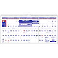AT-A-GLANCE® 3 Months Per Page 15-Month Wall Calendar, 23 1/2" x 12", 30% Recycled, White, December 2017 To February 2019 (PM1428-18)