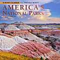 2023-2024 Plato 18-Month Monthly Square Wall Calendar, 12" x 12", America's National Parks, July To December