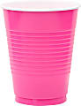JAM PAPER Plastic Party Cups, 16 oz, Fuchsia, 20 Glasses/Pack 1 thumbnail image
