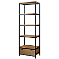 Glamour Home Amy 71"H Etagere Bookcase, Brown 1 thumbnail image