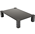 Mind Reader 4-Leg Glass Monitor Riser, 4-1/4"H x 15-1/4"W x 10"D, Black  1 thumbnail image